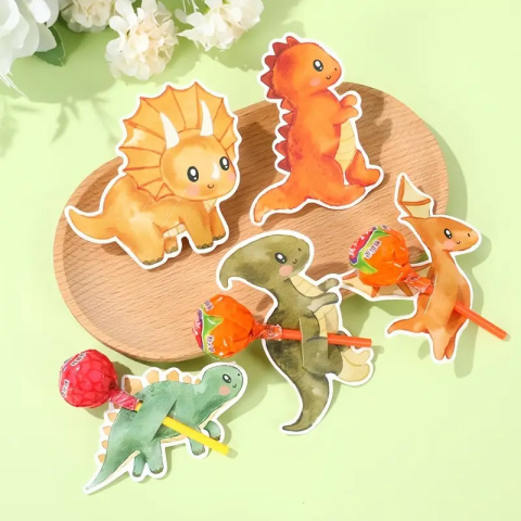 Uchwyty na lizaki z dinozaurami